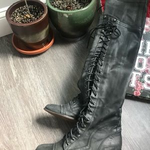 Joe Lace Up Over the Knee Boots. Jeffrey Campbell